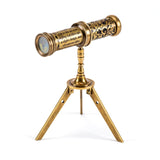 Antique Brass Kaleidoscope Gift for Men, Kids and Adults, Vintage Collectibles for Birthday, Christmas Any Occasion, Unique Gift Idea (with Tripod)