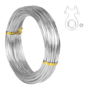 Tenn Well 18 Gauge Aluminum Craft Wire, 165 Feet 1mm Bendable Jewelry Wire | Metal Silver Wire for Jewelry Making, Sculpting, Floral Making, Wreath Making, Crafting, Wire Wrapping, Christmas Ornaments
