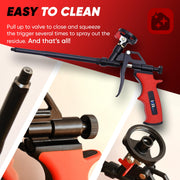 Expanding Spray Foam Gun, 1 Insulation Dispensing Guns + 9 Extenders | Heavy Duty Metal Body Dispensing Foam Gun insulation Applicator, Suitable for Caulking, Filling, Sealing, Heat insulation