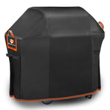 MyraLexis 58" BBQ Grill Cover for Outdoor Grill 1000D Heavy Duty Waterproof | Fits Weber Genesis II, LX 300, Genesis 300 Series Gas Grills, Tear & Fade Resistant 7130 Grill Cover with Buckles, Air Vents
