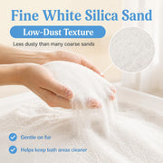 Sukh Hamster Sand Bath - White Fine Silica Sand, Hamster Hides & Cleaning | Dust Free Sand Bath for Hamster, Guinea Pig, Chinchilla, Gerbil, Syrian Mice, Small Pet Cage Bedding Accessories,14oz