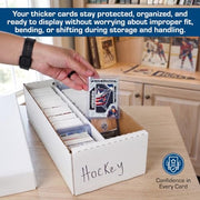 BCW 168 Pt Thick Card Topload Holders for Relic and Patch Cards, 10 Count | Rigid clear PVC holders fit relic, patch, jersey, and memorabilia cards up to 168 pt for storage, display, and transport.