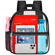 Clear Backpack for Stadium Events Sports Fan Backpack Stadium Bag 12x6x11 | Transparent Security Backpack,Heavy Duty PVC Small Clear Bag for Concerts, Sports,Work,School