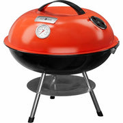 GasOne 14-inch Portable Charcoal Barbecue Grill with Thermometer – Red | 3-Point Locking Lid for Heat Preservation – Dual Venting System – Small Charcoal Grill for Backyard, Camping, Boat