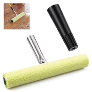 Ferrochef 12 Inch T Bar Applicator for Coating Green Flocked Cotton Sleeve T Shaped Frame Floor Finish Tool Kit for Wood Surface Concrete Floors Finishing DIY Paint Sealant