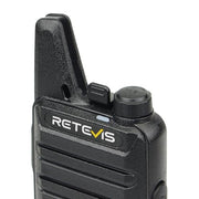 Retevis RT22 Commercial FRS Walkie Talkies Rechargeable Long Range (6 Pack) | Slim & Lightweight 2 Way Radio, For K-12 & Retail, Comfortable for All-Day Wear, Loud & Clear Audio, Charge 6 Radios At Once