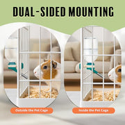 Choco Nose No-Drip Small Animal Water Bottle - Leak-Proof Patented Nozzle Helps Prevent Pet Cage Mess & Wet Bedding - Guinea Pig, Rabbit, Ferret, Hamster - BPA Free, Easy Install, 10.2 fl oz (C128)