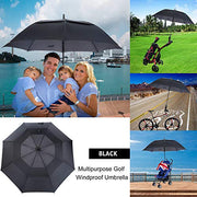 MRTLLOA Extra Large Golf Umbrella,54/62/68/72 Inch Automatic Open Umbrella | Double Canopy Vented Windproof, 210T Pongee Fabric Waterproof , Large Umbrellas for Rain Heavy Duty, Big Umbrella, Oversized