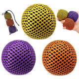 Soulchen 3 Pcs Halloween Juggling Balls Set for Beginners and Professionals | Yellow Orange Purple, Mesh Juggling Bean Bags Kit with Storage Bag, Halloween Cosplay Props for Witch Clown Party Game