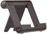Amazon Basics Multi-Angle Portable Foldable Stand for iPad Tablet, E-reader and Phone, Sturdy Hands-Free Viewing, Black