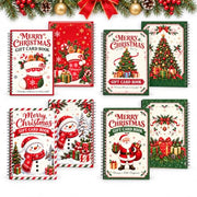 DIY Spiral Bound Christmas Gift Card Book, 5x7 Holiday Gift Booklet,4 Pack | 10 Themed Pages,Spiral Binding,Add Cards,Coupons,Write-In Notes,Festive Christmas Holiday Designs,Greeting Card Book
