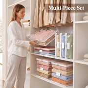 Lifewit 6 Pack Clear Zippered Storage Bags, Plastic Sweater Storage Bags Clothing Organizer for Blankets Linen Sweater Bed Sheet Quilt Clothes (15.7 x 13.8 x 3.9 Inch)