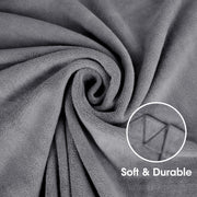 JML Microfiber Bath Towel with Hanging Loop, 2 Pack, 30" x 60", Grey | Oversized, Soft & 7X Absorbent, Fast Drying, No Fading, Lint Free Microfiber Towel for Sport, Travel, Fitness, Yoga