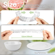 MAQIHAN 100 Bowl Covers Bread Proofing - Extra Large Plastic Wrap for Food | Stretch Elastic Food Covers for Outside, Reusable Shower Caps for Sourdough Bread Starter Basket, Baking Essential Supplies