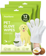 PawSono 36 Count Pet Wipes for Dogs & Cats, Glove Design, Coconut Scent | Natural Hypoallergenic Formula, Quick Daily Grooming for Paws, Butt & Body, No-Rinse Cleaning Between Baths & Travel