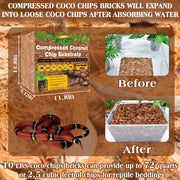 ZeeDix 10LBS Coconut Husk Chip Substrate for Reptiles, 72QT Coco Husk Chips | Organic Coco Coir Chips for Snake Habitat, Reptile Bedding for Ball Python, Tortoises, Geckos, Lizards Terrarium Tanks