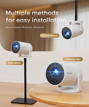 Magcubic 2026 Upgraded HY300PRO Mini Projector with WiFi and Bluetooth, Portable Projector 4K Support, Auto Keystone, 180 Degree Rotation, Smart Proyector for Home Outdoor