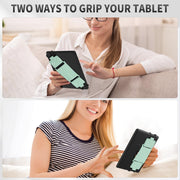 MoKo 2 Pack Hand Strap for 6-8" Kindle eReaders Tablets,Agave+Black | eReader Accessories for 6-8" Kindle/Kobo/Sony Tablets, Black High-Elasticity Hand Strap, Lightweight Finger Grip Holder