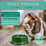 Oxbow Essentials Adult Guinea Pig Food, Timothy Hay Pellets, USA, 5 lb | Guinea Pig Pellets, Vitamin C For Guinea Pigs, Stabilized, High Fiber, Made in USA, Uniform Food, Prevents Selective Feeding