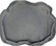 Zoo Med Reptile Rock Food Dish, Medium, 7.25"l x 6"w x 0.75"h, Colors may vary Black