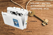 TOMASHI Portable Cassette Player Tape Recorder with Built-in Speaker,Microphone,Headphone Jack-, 4.57 x 3.54 x 1.38inch