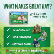 Small Pet Select 2nd Cutting Perfect Blend Timothy Hay Pet Food for Rabbits, Guinea Pigs, Chinchillas and Other Small Animals, Premium Natural Hay Grown in the US, 12 LB