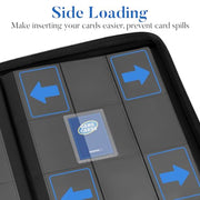 Fabmaker Top Load Binder Holds 360 Cards, Portable Card Binder with Handle | Side Loading Trading Card Storage for 3" x 4" Hard Card Sleeves, Collectible Card Album Case for Games, Sports Cards
