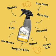 Silver Honey Rapid Wound Repair First Aid Spray Gel, 8 fl oz | Manuka Honey, MicroSilver BG, Fast & Natural Healing, Touch-Free Application, Multispecies Versatility, Antibiotic-Free