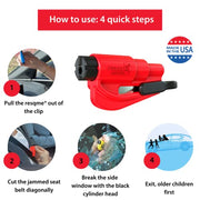 RESQME The Original Keychain Car Escape Tool, Made in USA, unisex-adult, (Black), Single Pack (01.100.01)