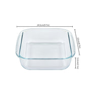 2 Pack Glass Baking Dishes, 8 * 8 Inch Small Square Brownie Pan for Oven | 2QT, Borosilicate Glass, Lead-Free, Heat-Resistant, Microwave & Freezer and Dishwasher Safe, Ideal for Small-Batch Lasagna