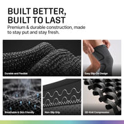 Modvel Compression Knee Brace for Women & Men - 2 Pack Knee Brace for Running Knee Pain, Knee Support Compression Sleeve, Workout Sports Knee Braces for Meniscus Tear ACL & Arthritis Pain Relief