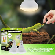 LUCKY HERP Heat Lamp Bulbs - 150W Reptile Heat Lamp 2 Pack, Daylight Basking Heat Lamp Bulbs for Reptile, UVA Heat Light Bulb for Reptiles, Amphibians, Bearded Dragons, Lizards, Turtles, Chickens