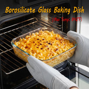 2 Pack Glass Baking Dishes, 8 * 8 Inch Small Square Brownie Pan for Oven | 2QT, Borosilicate Glass, Lead-Free, Heat-Resistant, Microwave & Freezer and Dishwasher Safe, Ideal for Small-Batch Lasagna
