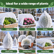 SPORTYOUTH Plant Covers Freeze Protection 10x50Ft Floating Row Cover 1.2Oz | Frost Cloth Winter Blankets for Cold Snow Outdoor Garden Plant Vegetables Trees Greenhouse Raised Beds Protection, White