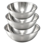 Gronivex Stainless Steel Mixing Bowls Set, 3-Piece (1.5, 2.2 & 3.4 Qt) | Food-Grade Metal, Dishwasher safe，Stackable Nesting & Space-Saving – For Kitchen Baking, Salads, Meal Prep, RV & Camping