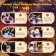 Magic Mix Potion Kit for Kid Age 10+ Light Up Mist Cauldron Girls Witch Toy | Light Sound Mist Cauldron, Light-Up Stand, Retro Lantern, 12 Zodiac Potion Set, Birthday Back to School Gift for Girls 10-12
