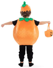 Spooktacular Creations Halloween Pumpkin Costume Kids with Basket Outfit for Toddler Child Halloween Dress Up Party