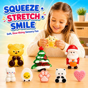 2026 Christmas Kawaii Squishy Advent Calendar for Kids | 24 daily surprise squishies in blind bags with Reusable PVC Bags, Stocking Stuffers Party Favors for Girls Boys