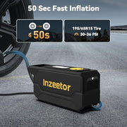 150 PSI Tire Inflator Portable Air Compressor with Digital Pressure, Black | 12V DC Auto Shutoff Air Pump Emergency LED Light for Car Tires, Bicycle & Balloons