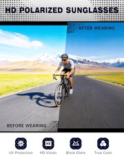 KALIYADI Sports Polarized Sunglasses Men UV400 Protection for Fishing Driving Cycling