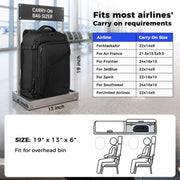 MATEIN Carry on Backpack, Extra Large Expandable Travel Backpack for Men | Airplane Approved, Weekender Bag for Women, mochila de viaje, Water Resistant, Lightweight Daypack for Flight, 40L, Black