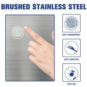 BestOffice | 13 Gallon Stainless Steel Trash Can with Lid | Steel | Automatic Touchless Garbage Can | Odor Control | Modern Oval Design | Easy to Clean | For Kitchen, Bathroom, Office or Home