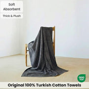 SALBAKOS Luxury 100% Turkish Cotton Bath Sheet 40x80 in (1-Piece, Gray) | Extra Large Jumbo Oversized Bathroom and Beach Towel, Super Soft Highly Absorbent Thick Premium Hotel Quality, Made in Turkey