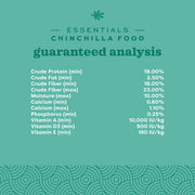 Oxbow Essentials Chinchilla Food, Made with Oxbow Alfalfa, Vitamin & Mineral Rich Food for Chinchillas, Small Animal Pet Pellets, Made in USA, High Fiber, 10 lb Bag