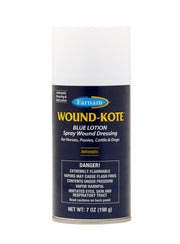 Farnam Wound-Kote Blue Lotion Spray Wound Care for Horses 7 Oz. | Effective against bacterial infections common in skin lesions, surface wounds or minor cuts of domestic animals