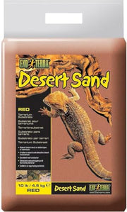 Exo Terra Desert Sand, 10-Pound, Red for All Breed Sizes | Natural Terrarium Sand for Reptiles, Leopard Geckos, Bearded Dragons & More - Chemical-Free Reptile Tank Substrate