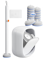 LFBEAR Disposable Toilet Cleaning System - Toilet Brush Kit with 36 High-Performance Refills, Wall Mounted Toilet Brush and Holder for Deep Cleaning Bathroom (Toilet Brush+18 Refills)