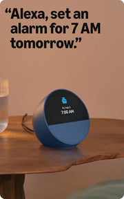 Amazon Echo Spot (newest model), Great for nightstands, offices and kitchens, Smart alarm clock, Designed for Alexa+, Black