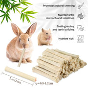 Sukh 240g Rabbit Chew Sticks - Natural Sweet Bamboo Chew for Small Animals | Sweet Bamboo Sticks, Teeth Grinding Treats & Chew Toys for Bunny, Hamster, Rat, Guinea Pig, Chinchilla, Gerbil, Pet Essential