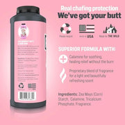 Anti Monkey Butt Body Powder for Women, Talc-Free, 8 oz | Thigh Chafing, Sweat, Friction, & Itch Relief, Calamine for Skin Irritation & Odor Control